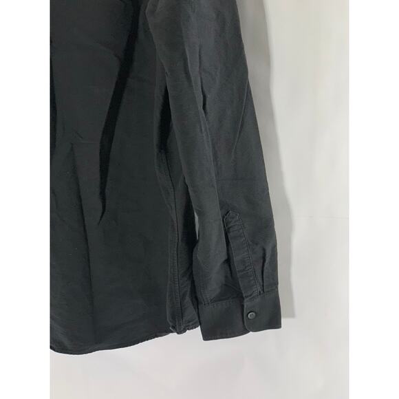 EVERLANE Men's Tall Black Solid Uniform Regular-Fit Button-Up Shirt SZ XL/T - Picture 5 of 8